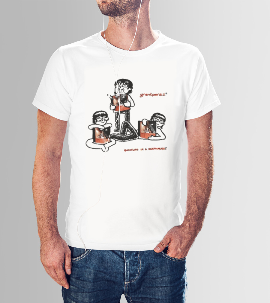 Backflips In A Restaurant Tour Grantperez Sketch T-Shirt