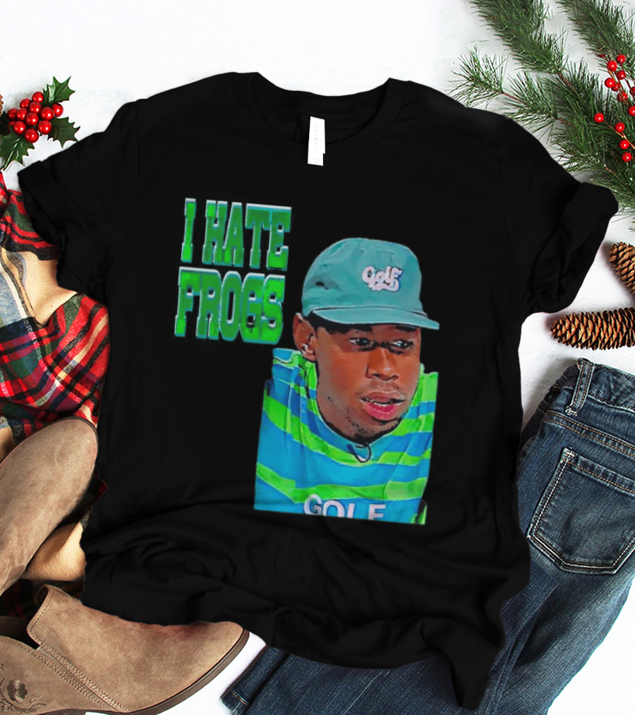 Tyler The Creator I Hate Frogs Meme Golf Hat Striped T-Shirt