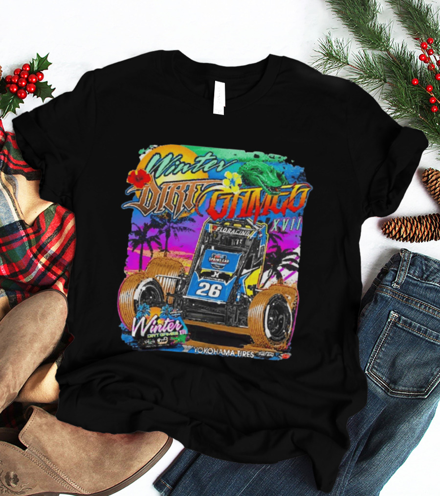 Winter Dirt Games XVII Sprint Car Yokohama Tires FloRacing 26 Tropical T-Shirt
