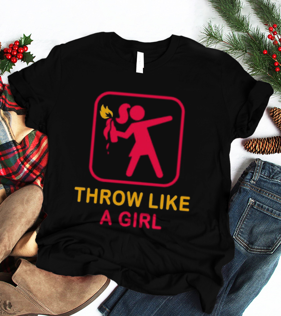 Throw Like A Girl Iconic Feminist Empowerment T-Shirt