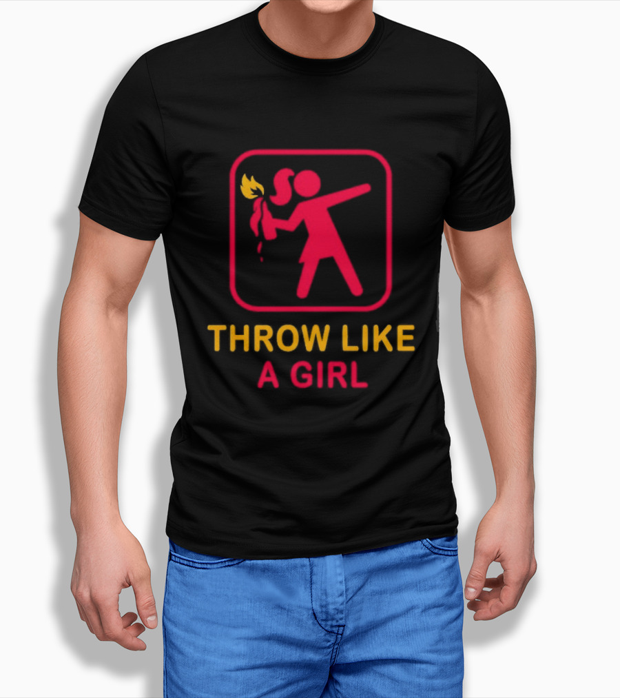Throw Like A Girl Iconic Feminist Empowerment T-Shirt