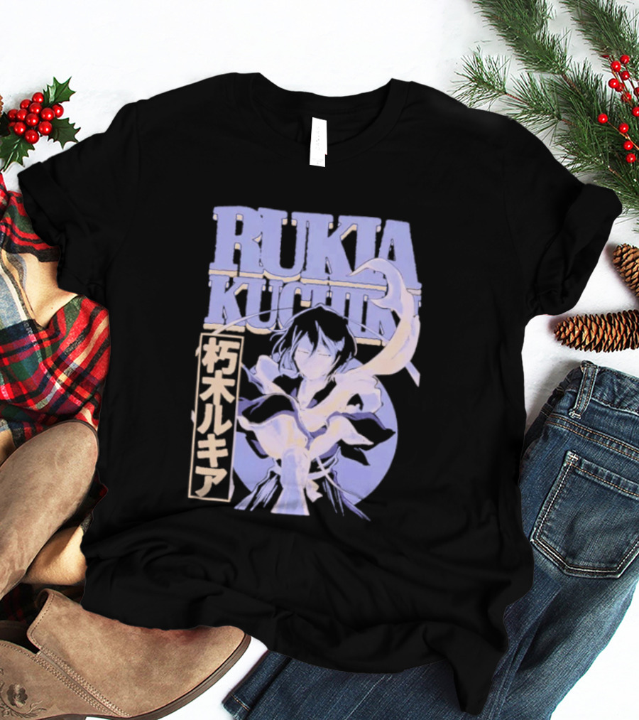Bleach Rukia Kuchiki Anime Character Illustration Japanese T-Shirt