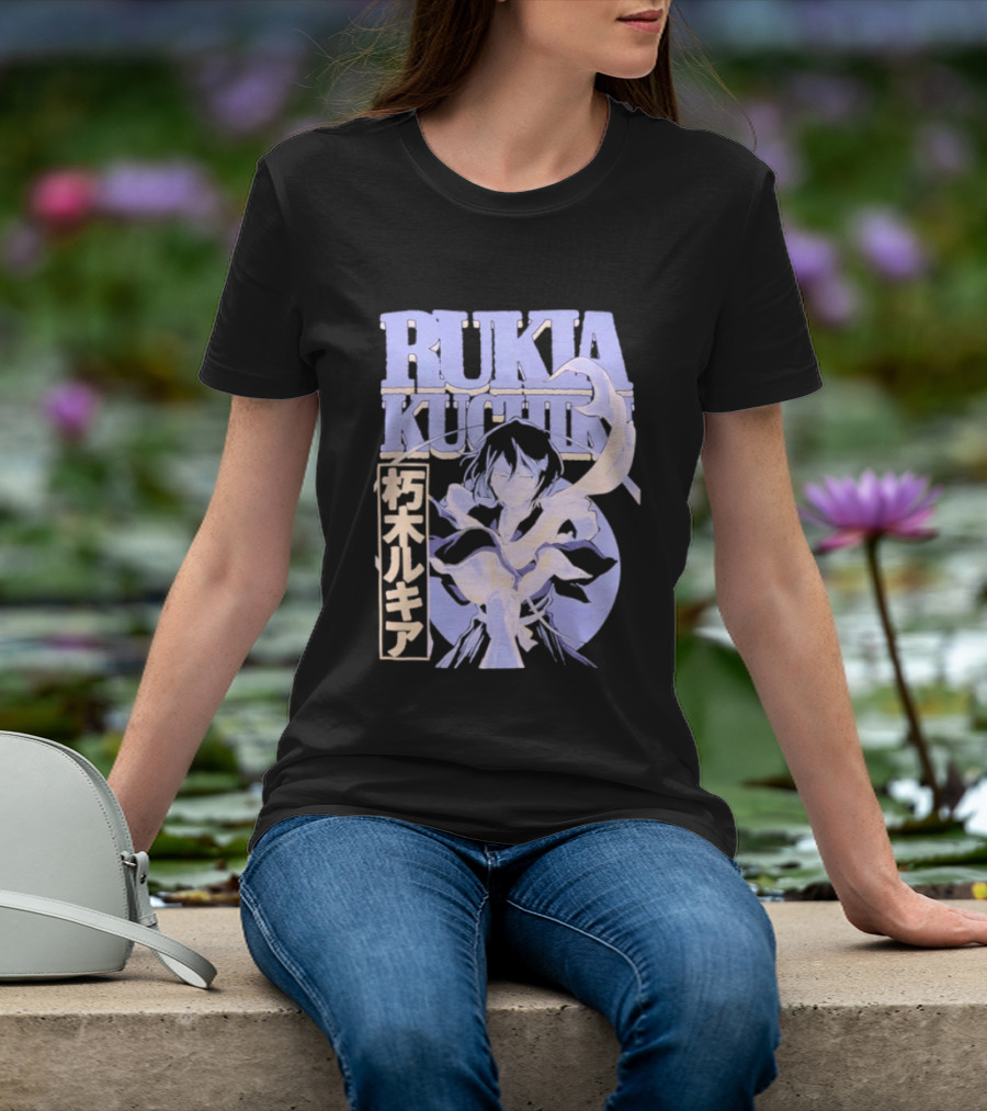 Bleach Rukia Kuchiki Anime Character Illustration Japanese T-Shirt