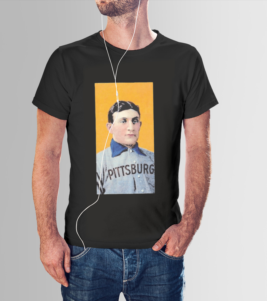 Pittsburgh Vintage Honus Wagner Baseball Player Card T-Shirt