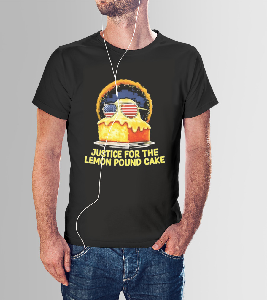 Justice For The Lemon Pound Cake Sunglasses USA Flag T-Shirt
