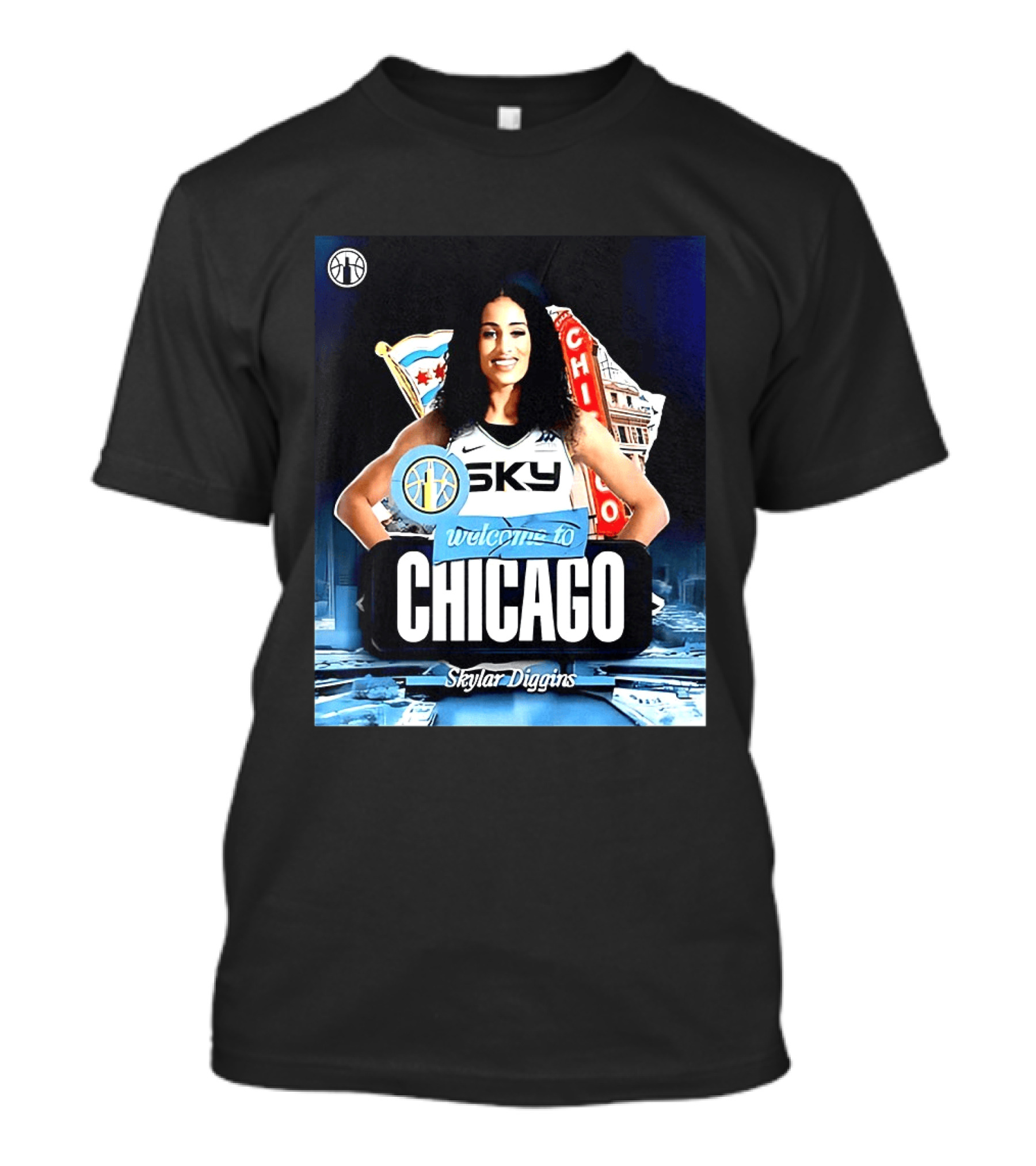 Welcome Skylar Diggins To Chicago Sky WNBA T-Shirt