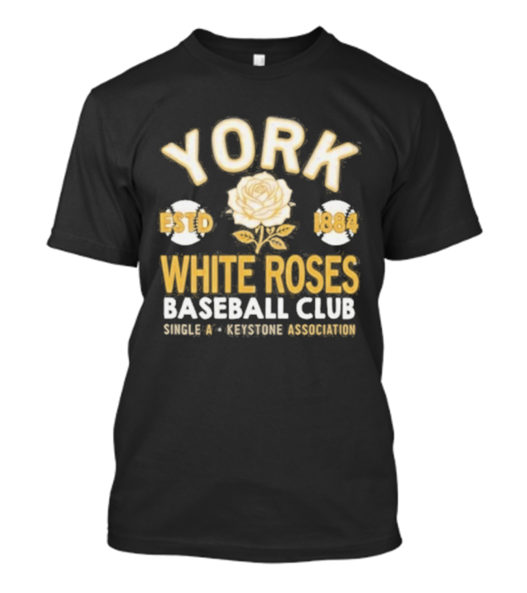 York White Roses Baseball Club Estd 1884 Classic Sports T-Shirt