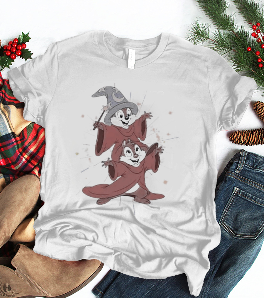 Chip And Dale Disney Wizard Halloween Costumes T-Shirt