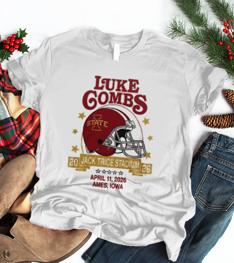 Luke Combs Iowa State Cyclones Football April 11 2023 Ames Iowa T-Shirt