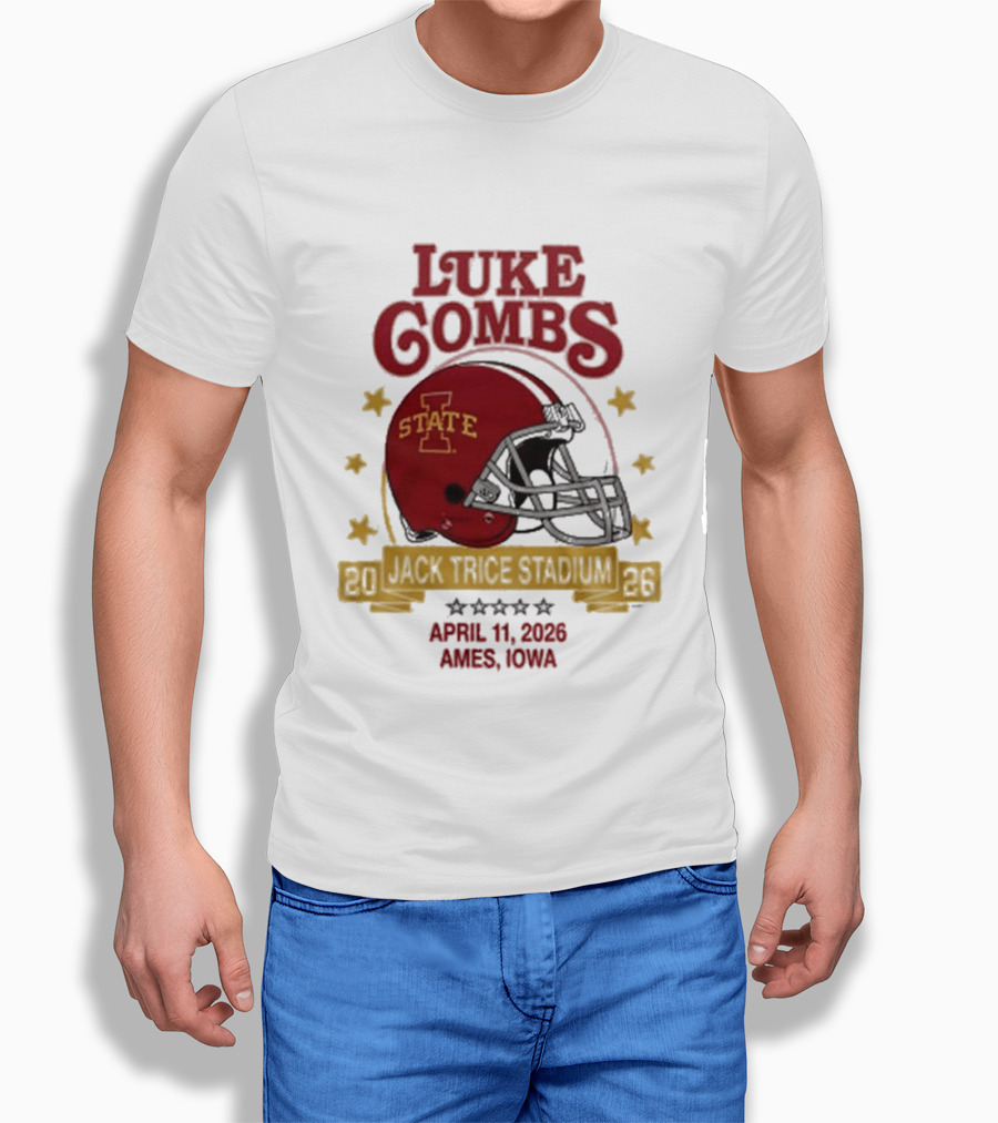 Luke Combs Iowa State Cyclones Football April 11 2023 Ames Iowa T-Shirt