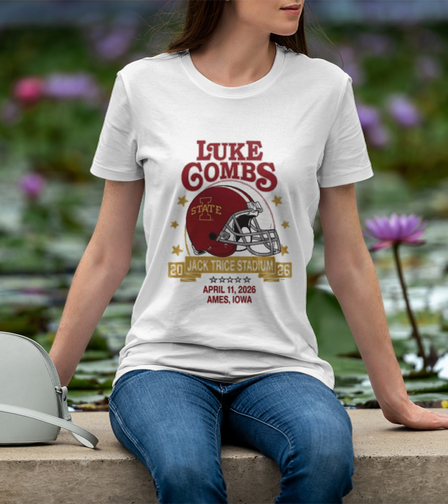 Luke Combs Iowa State Cyclones Football April 11 2023 Ames Iowa T-Shirt