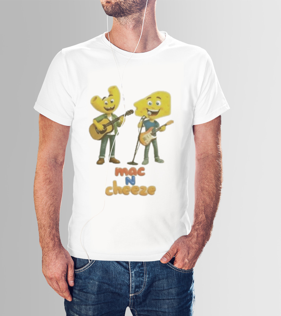 Nashville Predators Mac N Cheese Characters Guitar Duo T-Shirt