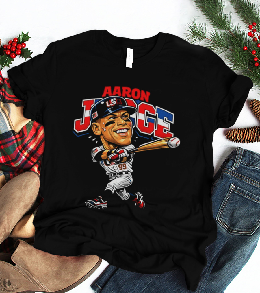 Aaron Judge USA Baseball Classic Swinging Caricature 99 T-Shirt