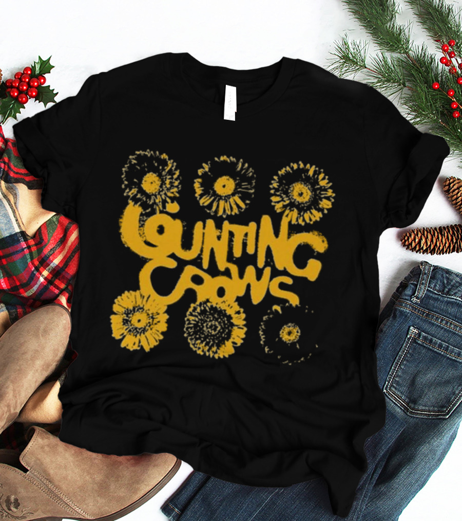 Counting Crows 90's Flower Power Aesthetic T-Shirt