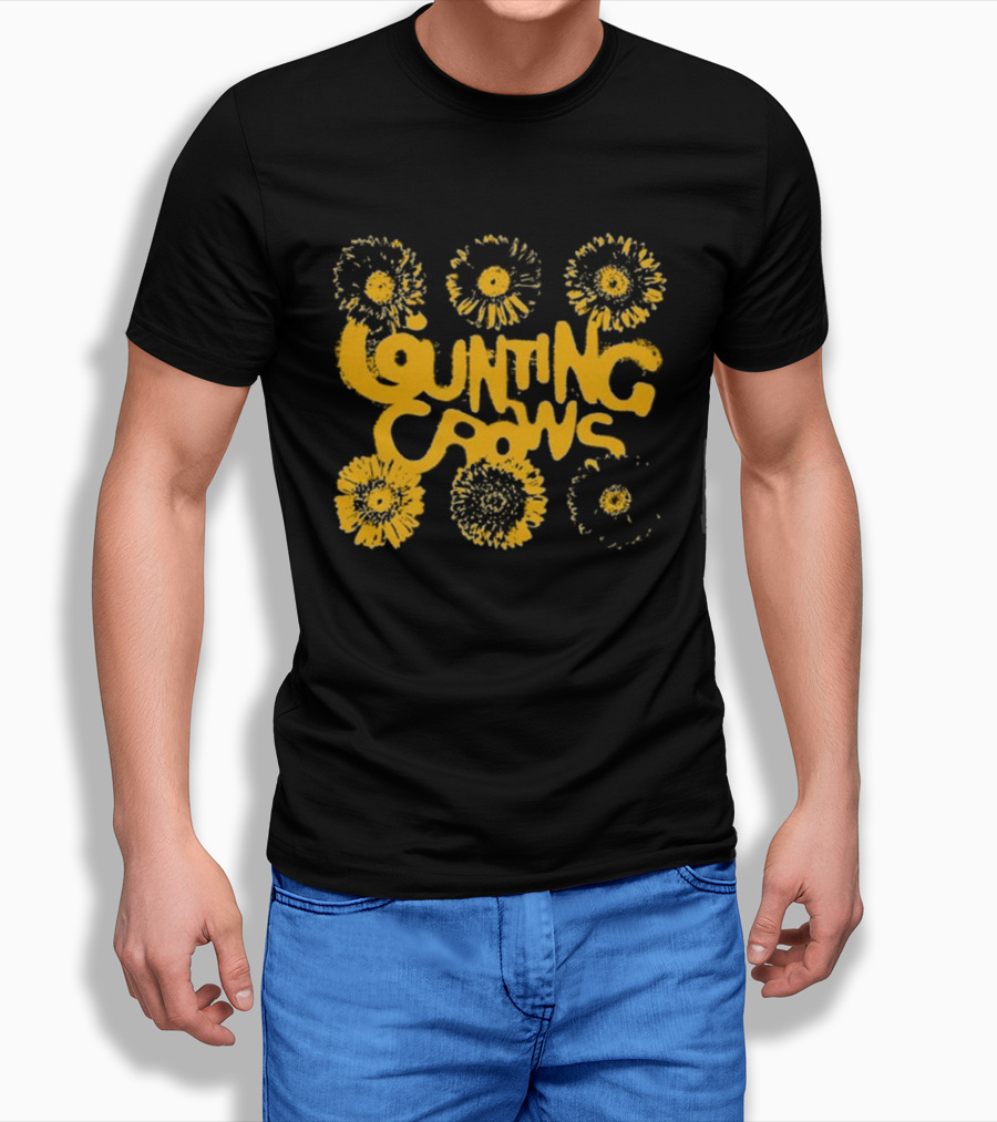 Counting Crows 90's Flower Power Aesthetic T-Shirt