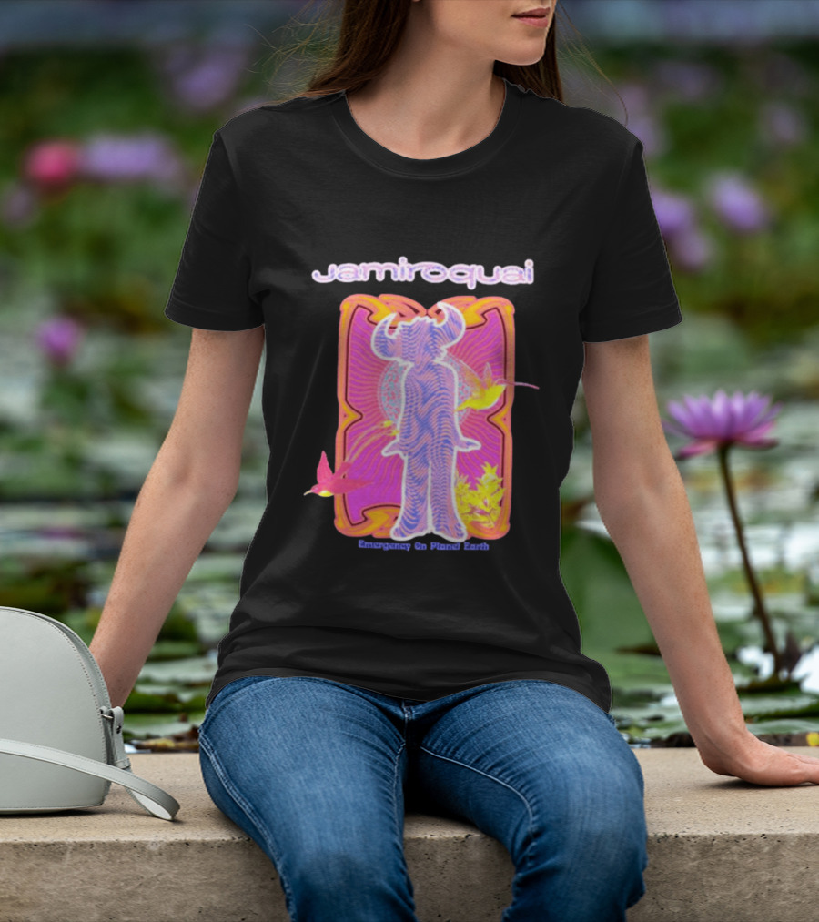 Jamiroquai Emergency On Planet Earth Psychedelic Vibrant Hummingbird T-Shirt