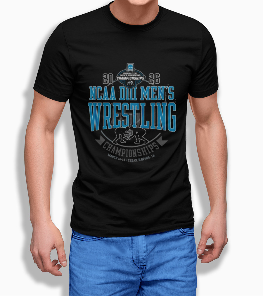 NCAA DIII Men's Wrestling Championships 2026 March 13 14 Cedar Rapids T-Shirt