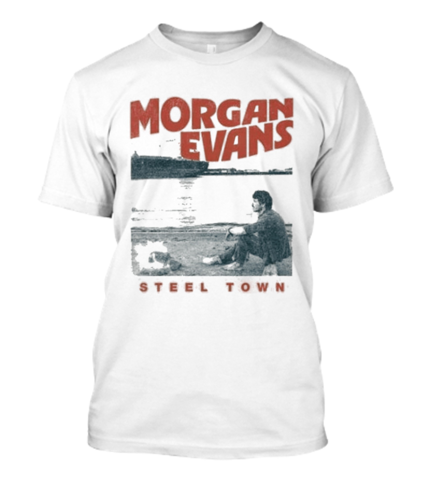 Morgan Evans Steel Town Sunset Silhouette Rowboat T-Shirt