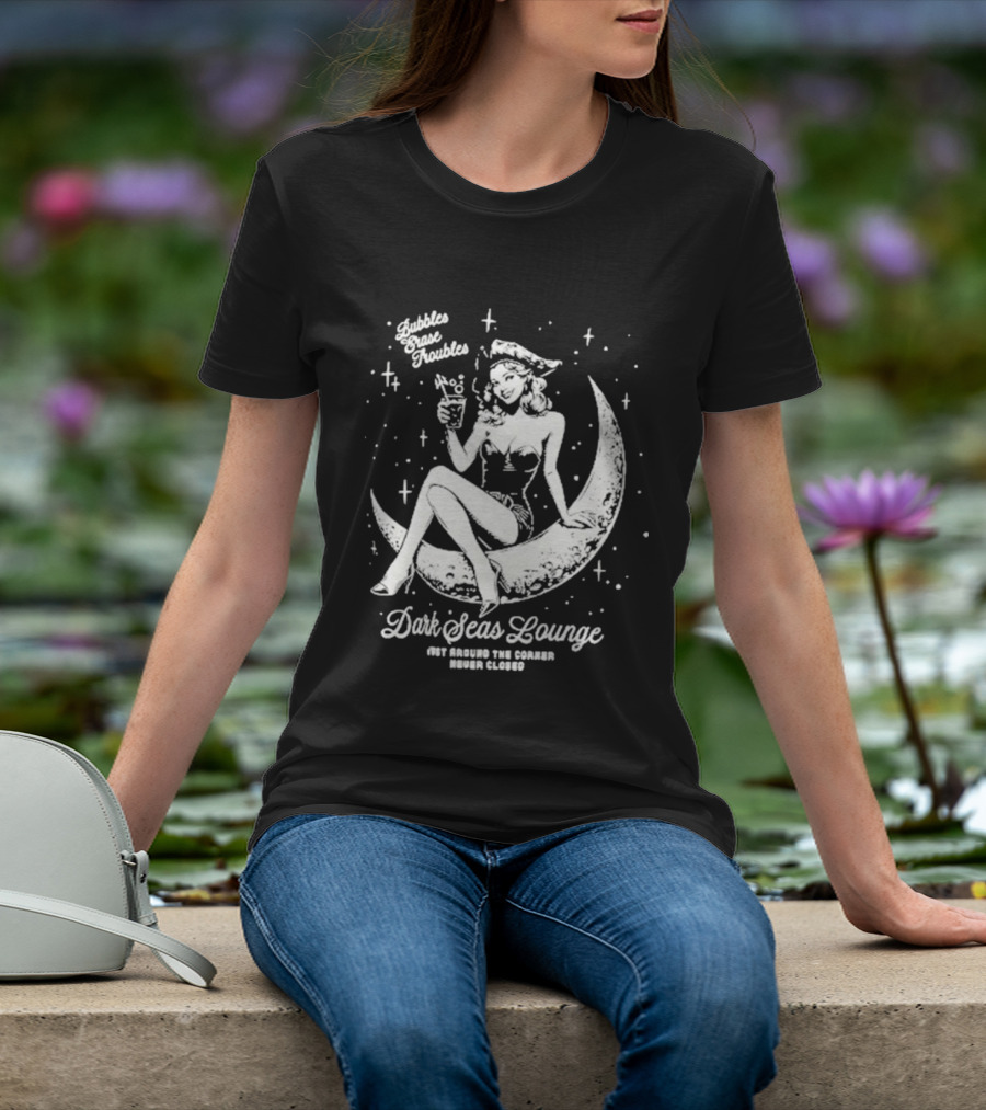 Dark Seas Lounge Hot Since The Summer Moon Maiden Cosmic Cocktails T-Shirt