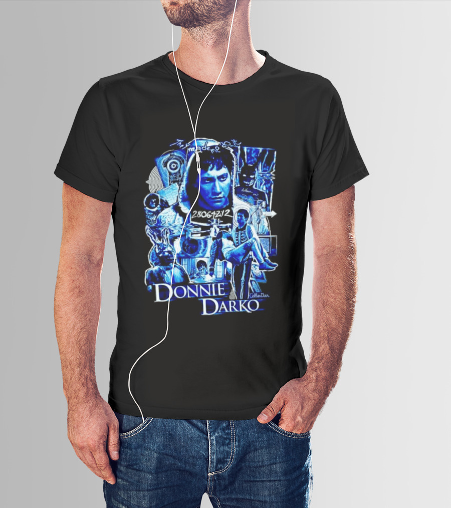 Donnie Darko Blue Collage With Art By Collin Doran T-Shirt