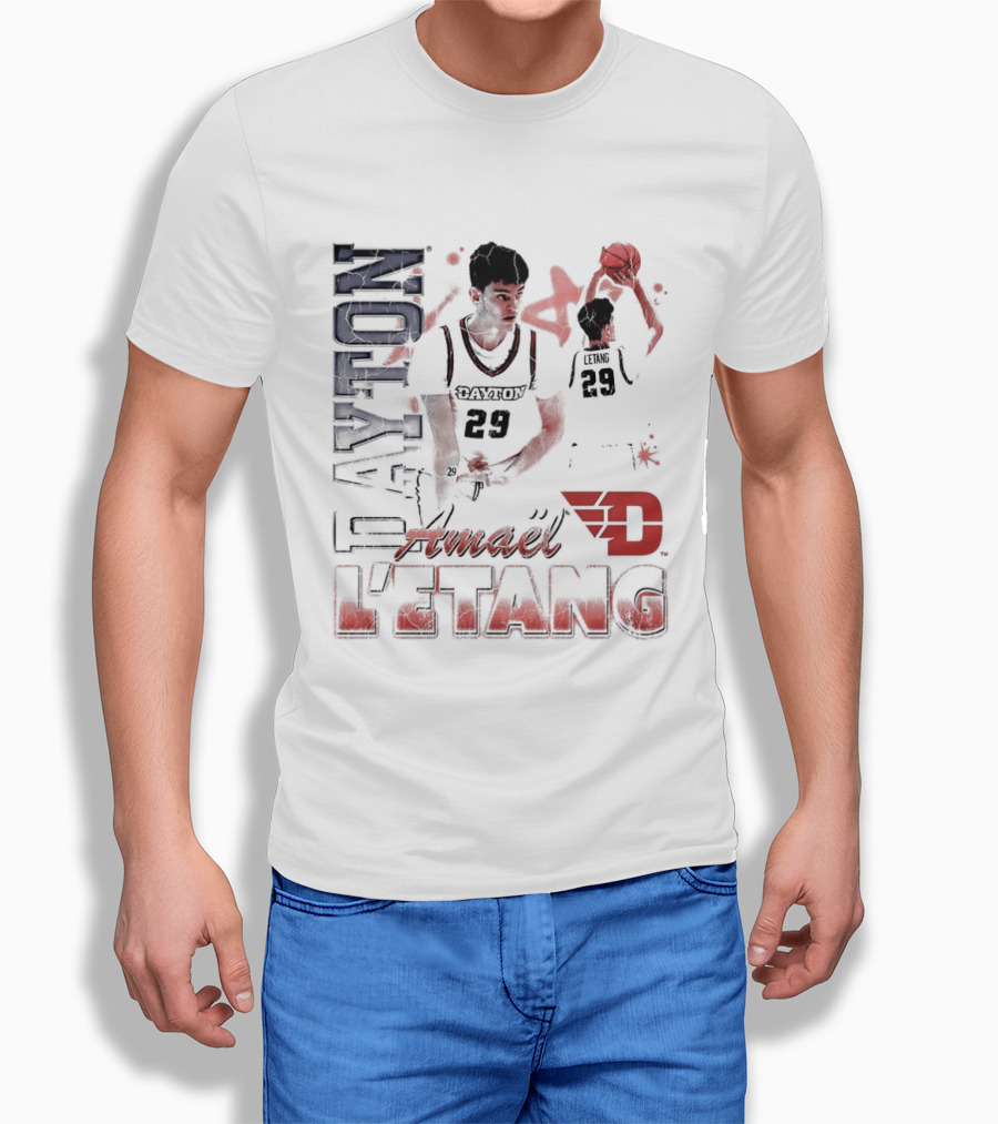 Dayton Flyers Amael L'Etang Basketball Player Number 29 T-Shirt
