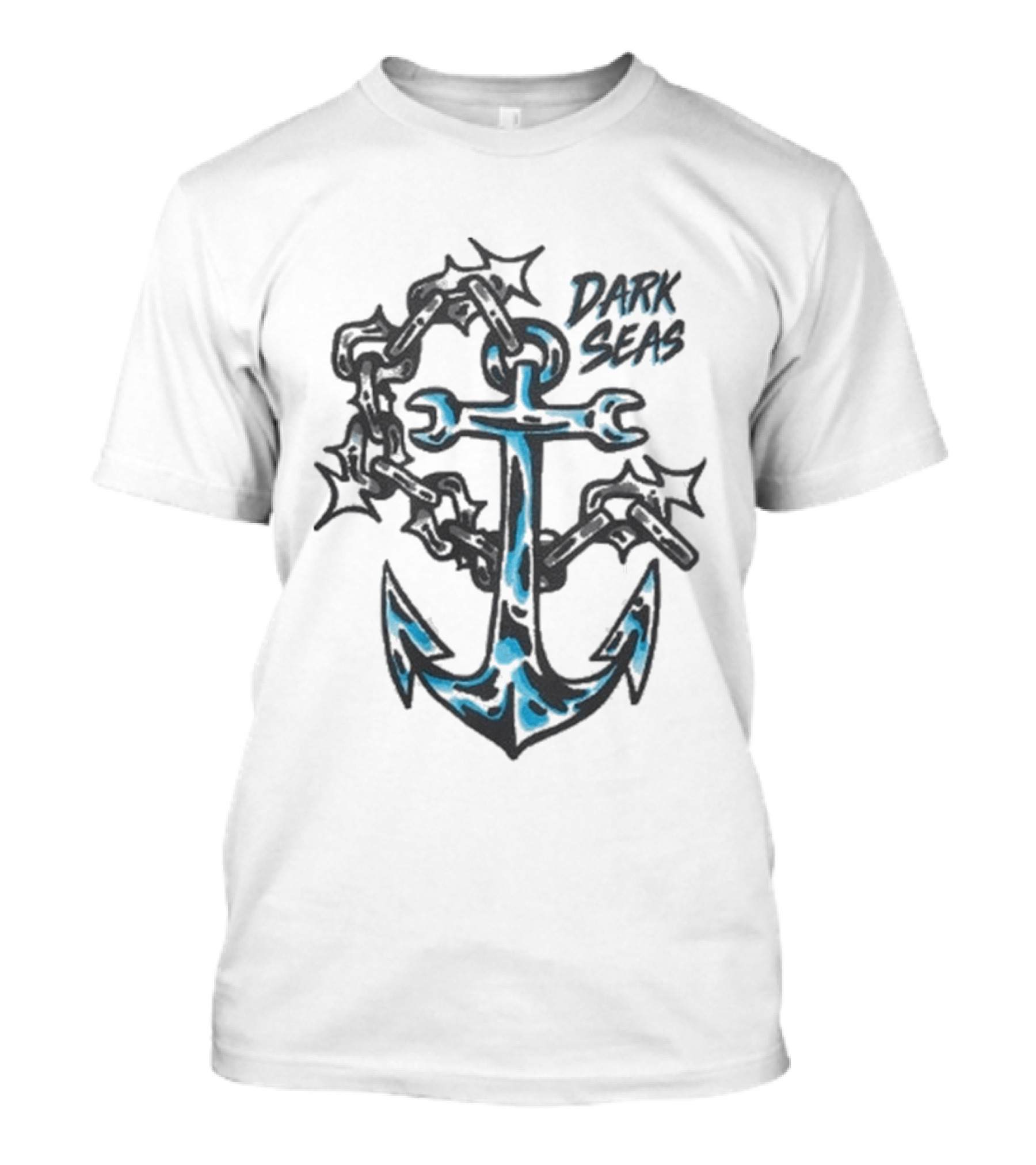 Dark Seas Anchor Wrench With Black Chains T-Shirt