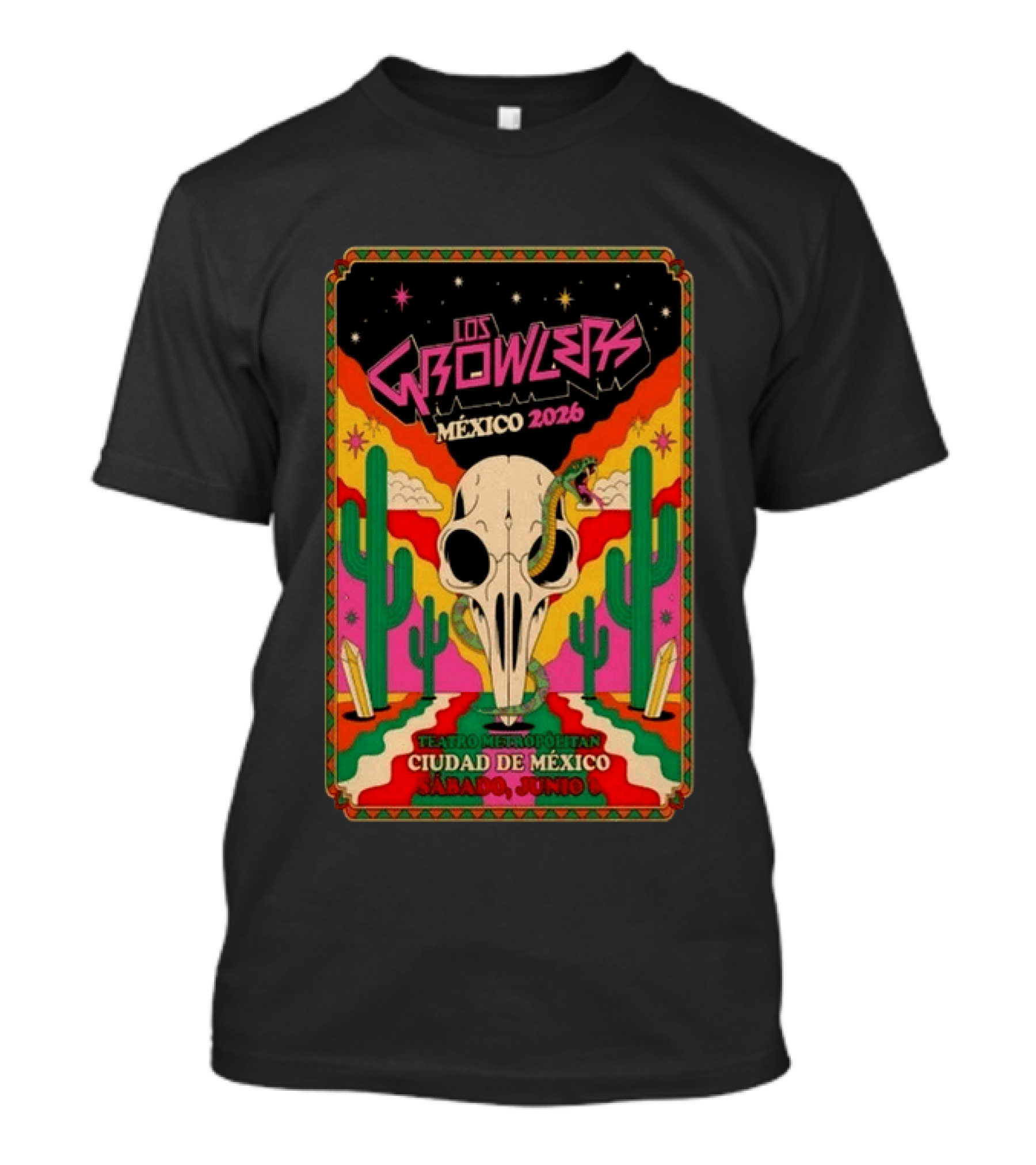 Los Growlers México 2026 Teatro Metropólitan Ciudad De México Sábado Junio T-Shirt