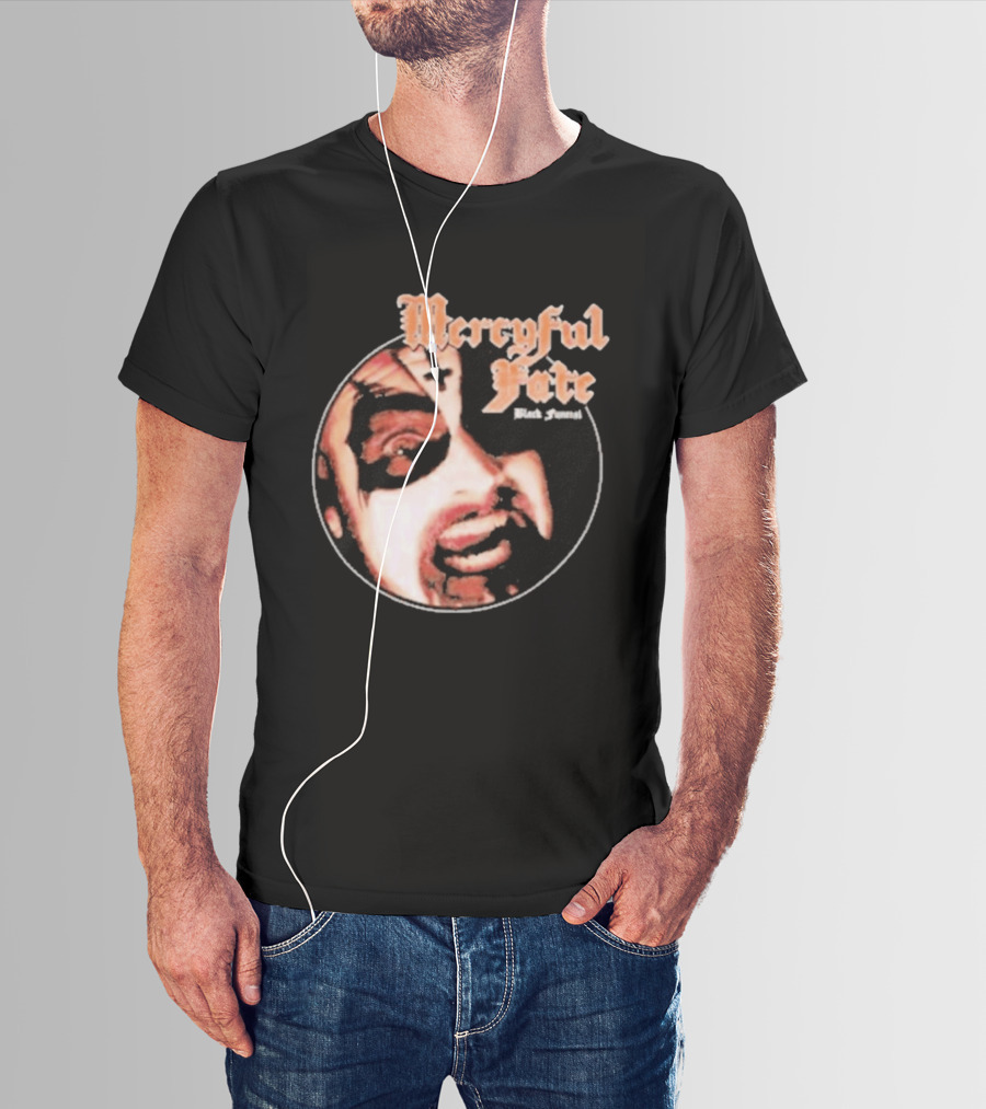 Mercyful Fate Black Funeral Face Paint Circle T-Shirt