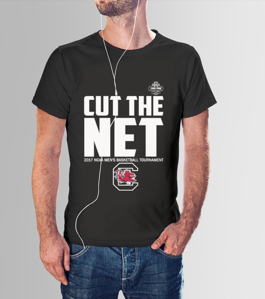 Cut The Net 2017 NCAA Men's Basketball Tournament South Carolina T-Shirt