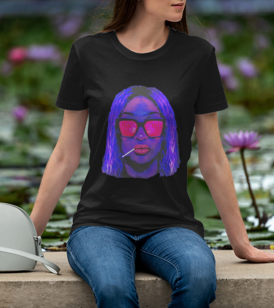 Mara Sadé Lollipop Neon Sunglasses Pop T-Shirt