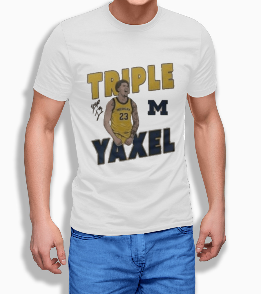 Michigan Triple M Yaxel 23 Basketball Jersey T-Shirt
