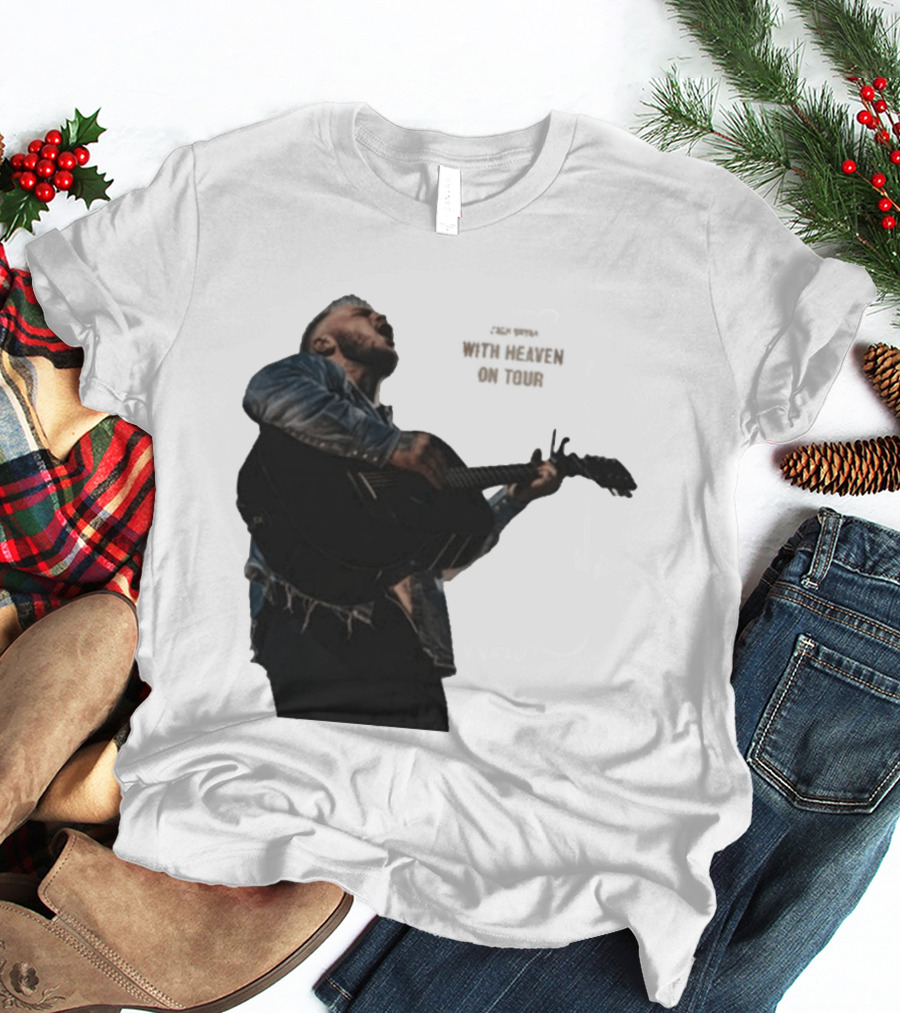 Zach Bryan Heaven On Top Photo Tour Denim Acoustic Performance T-Shirt