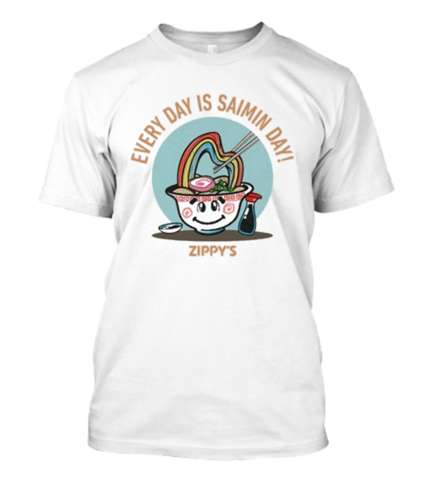 Every Day Is Saimin Day Zippy's Rainbow Bowl T-Shirt
