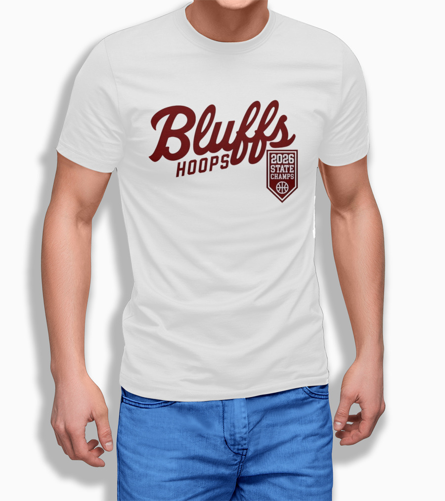 Bluffs Hoops 2026 State Champs Basketball Victory T-Shirt