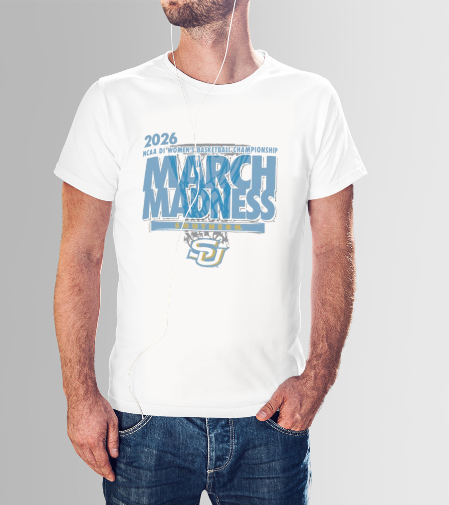Southern Jaguars 2026 NCAA DI Women's Basketball Championship March Madness First Four T-Shirt