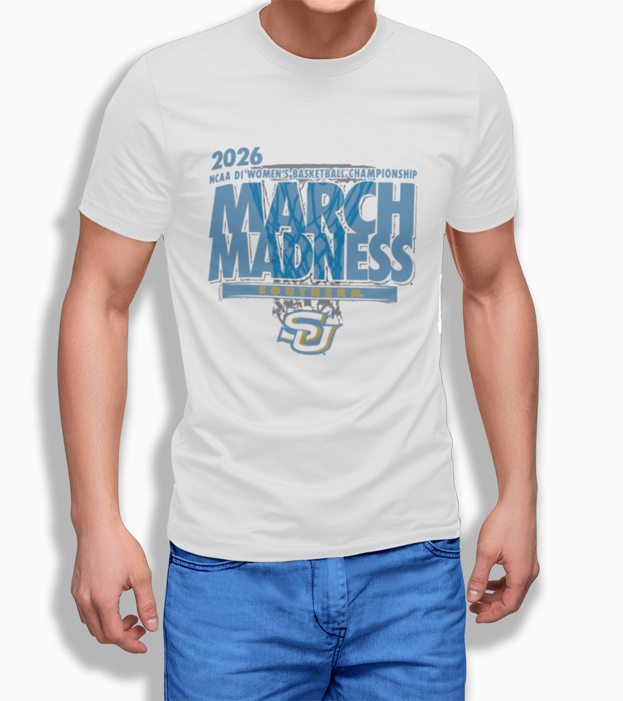 Southern Jaguars 2026 NCAA DI Women's Basketball Championship March Madness First Four T-Shirt