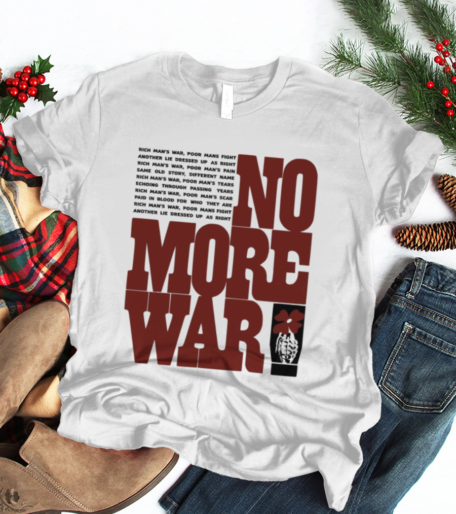 No More War Wear The Peace Flower Grenade T-Shirt