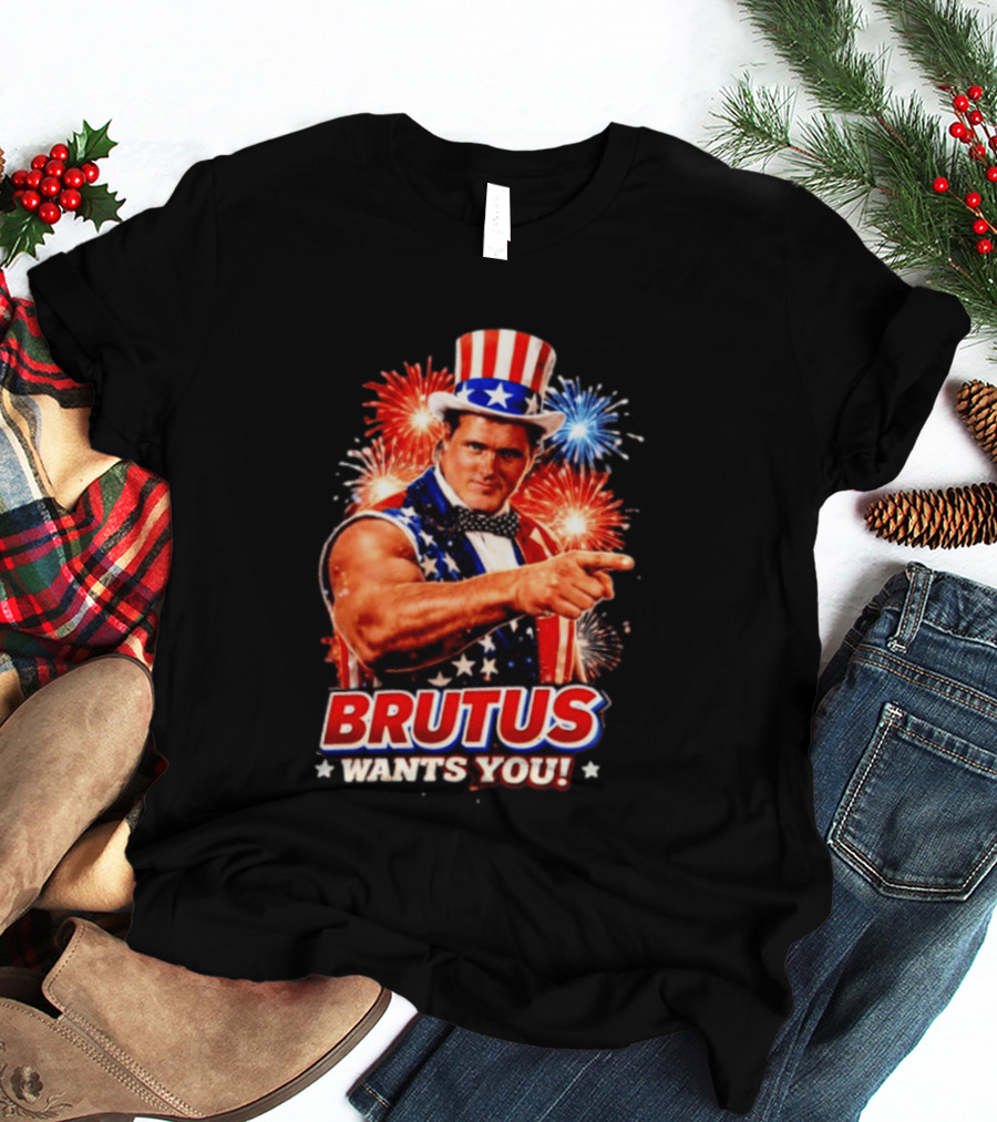 Brutus Wants You Uncle Sam Style Fireworks T-Shirt