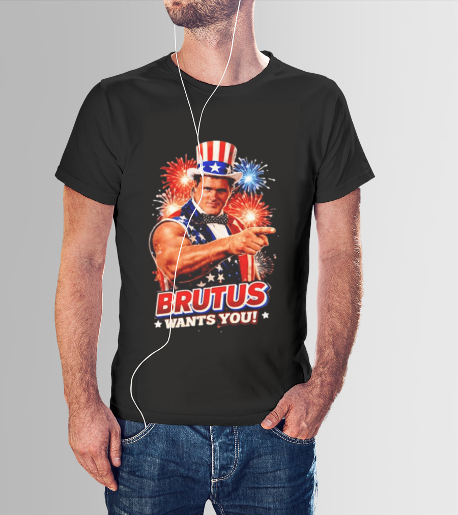 Brutus Wants You Uncle Sam Style Fireworks T-Shirt