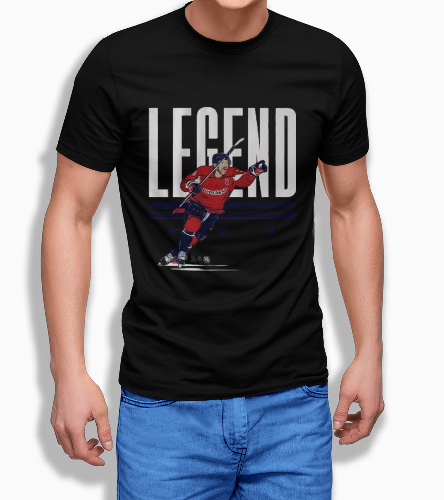 Alex Ovechkin Legend Hockey Captain Red Jersey T-Shirt