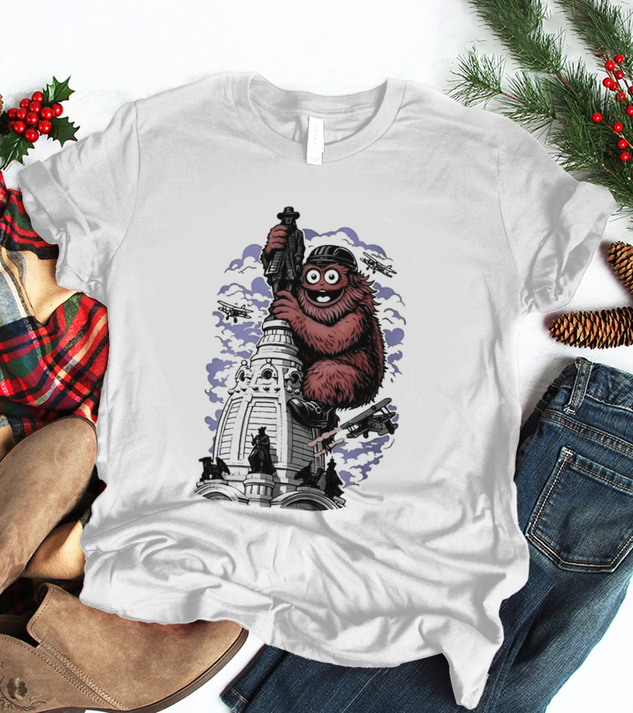 Gritty Kong Embrace Philadelphia City Hall T-Shirt