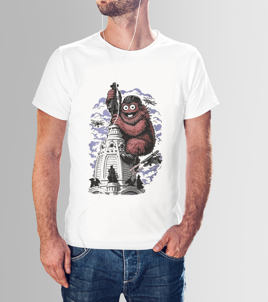 Gritty Kong Embrace Philadelphia City Hall T-Shirt