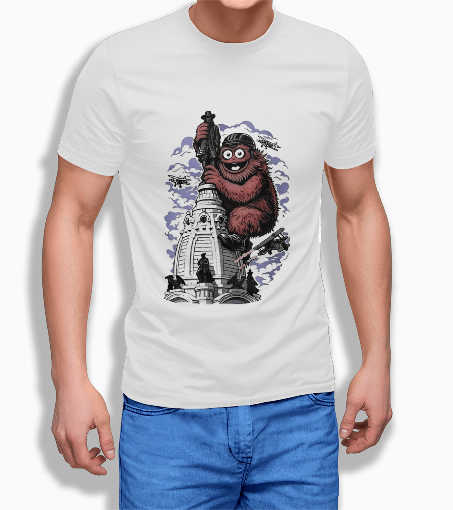 Gritty Kong Embrace Philadelphia City Hall T-Shirt
