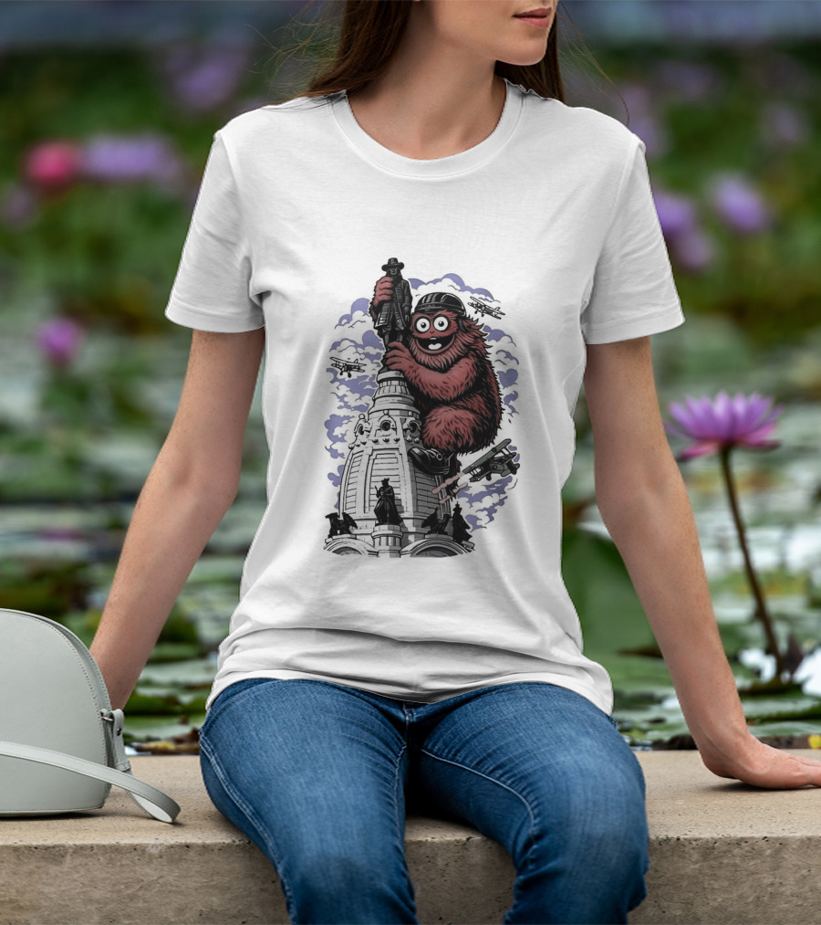 Gritty Kong Embrace Philadelphia City Hall T-Shirt
