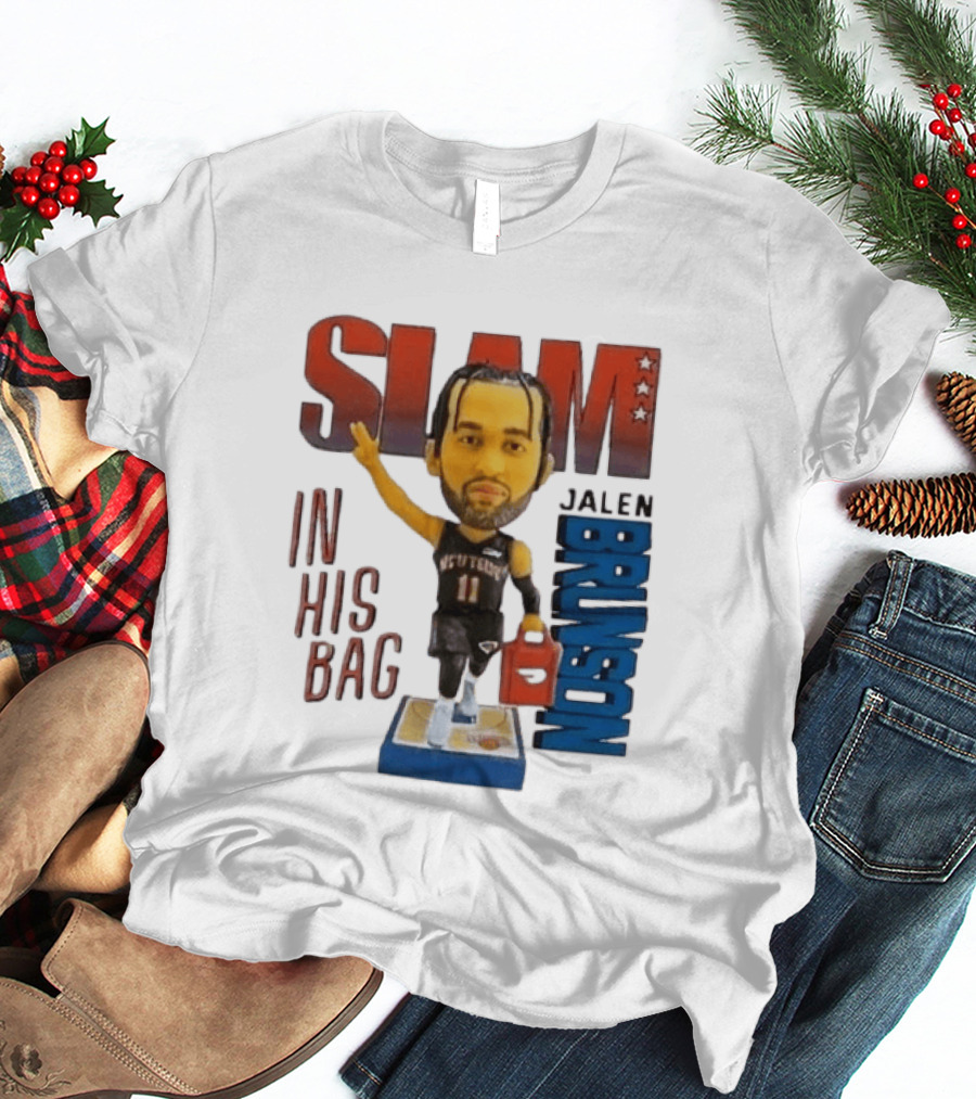 Slam Jalen Brunson In His Bag Basketball Figure 2026 T-Shirt