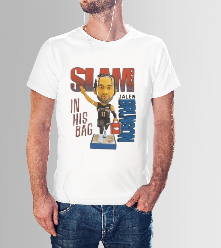 Slam Jalen Brunson In His Bag Basketball Figure 2026 T-Shirt