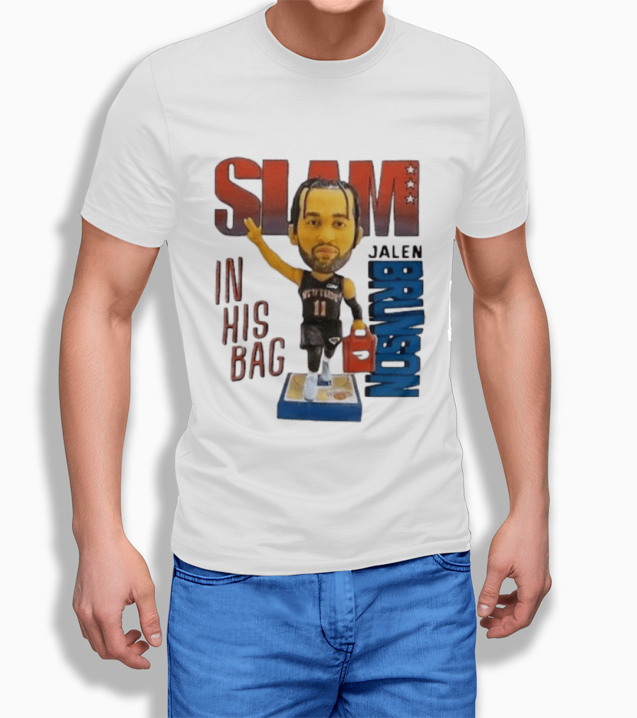Slam Jalen Brunson In His Bag Basketball Figure 2026 T-Shirt