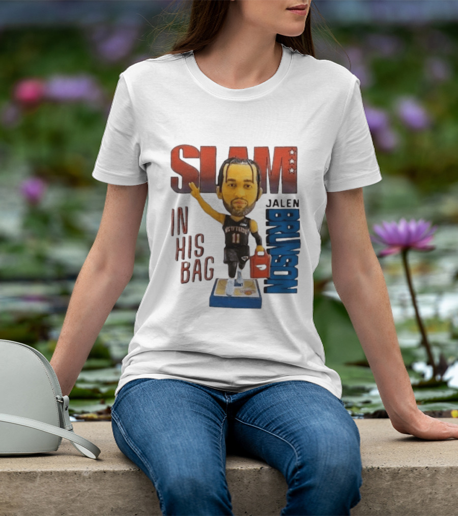 Slam Jalen Brunson In His Bag Basketball Figure 2026 T-Shirt