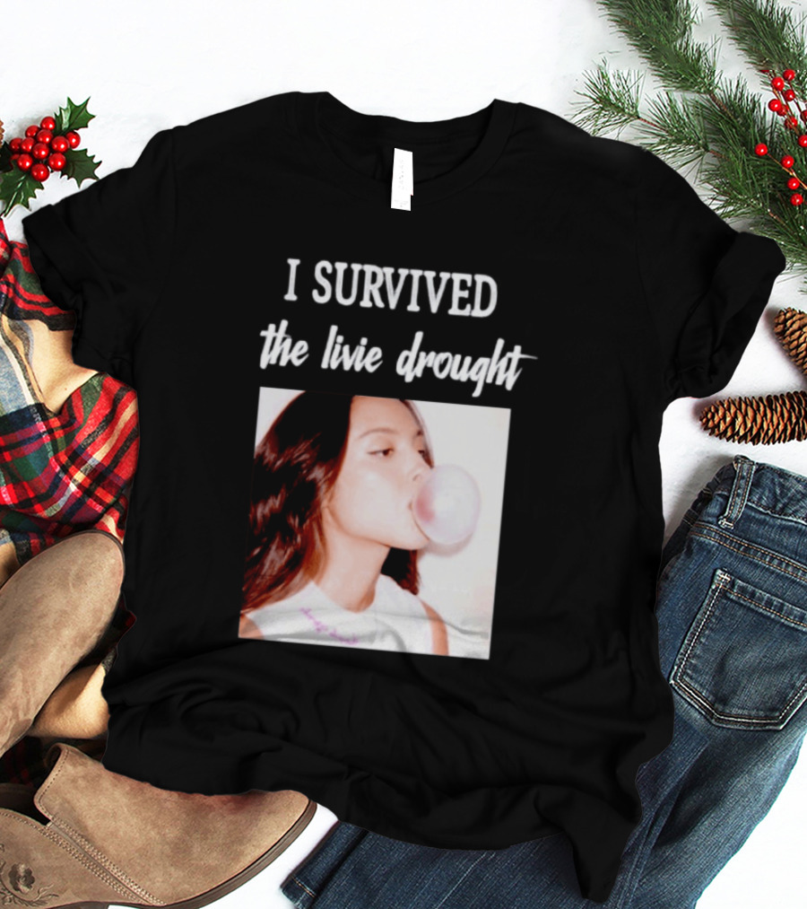 Olivia Rodrigo I Survived The Livie Drought Bubblegum Aesthetic T-Shirt