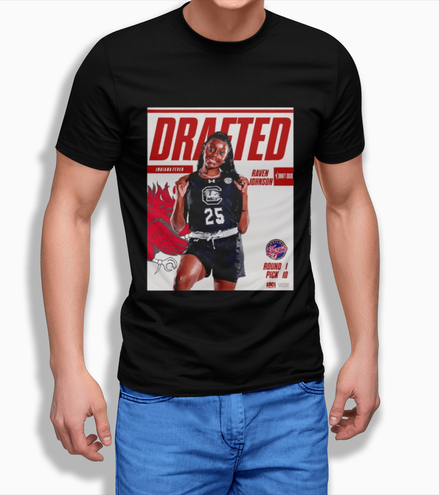 Raven Johnson Drafted Round 1 Pick 10 Indiana Fever WNBA 2026 T-Shirt